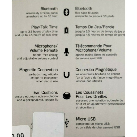 Star Wars LiB20FXv8 Bluetooth Earbuds Mic Remote Travel Case Black New Sealed - Picture 6 of 10